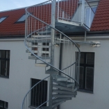 Spindeltreppe als Fluchttreppe