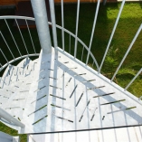 Fluchttreppe mit Blechstufen
