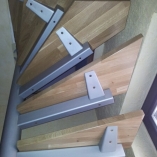 Innenspindeltreppe mit Profilrohrträger